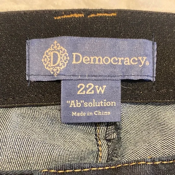 Democracy Size 22W Wide Leg Jeans in Dark Blue - Comfortable Fit - Picture 2 of 12